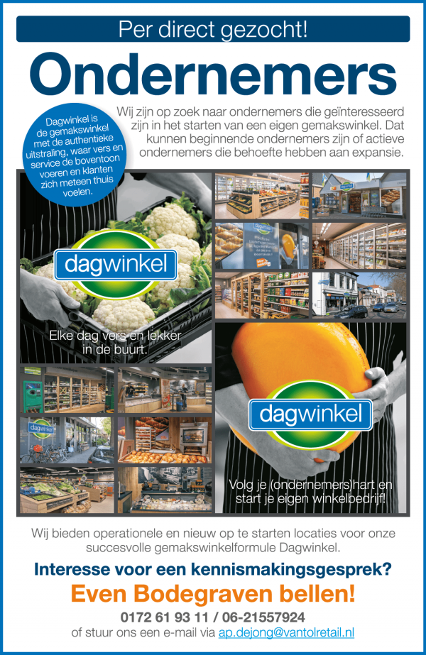 Dagwinkel ondernemers gezocht