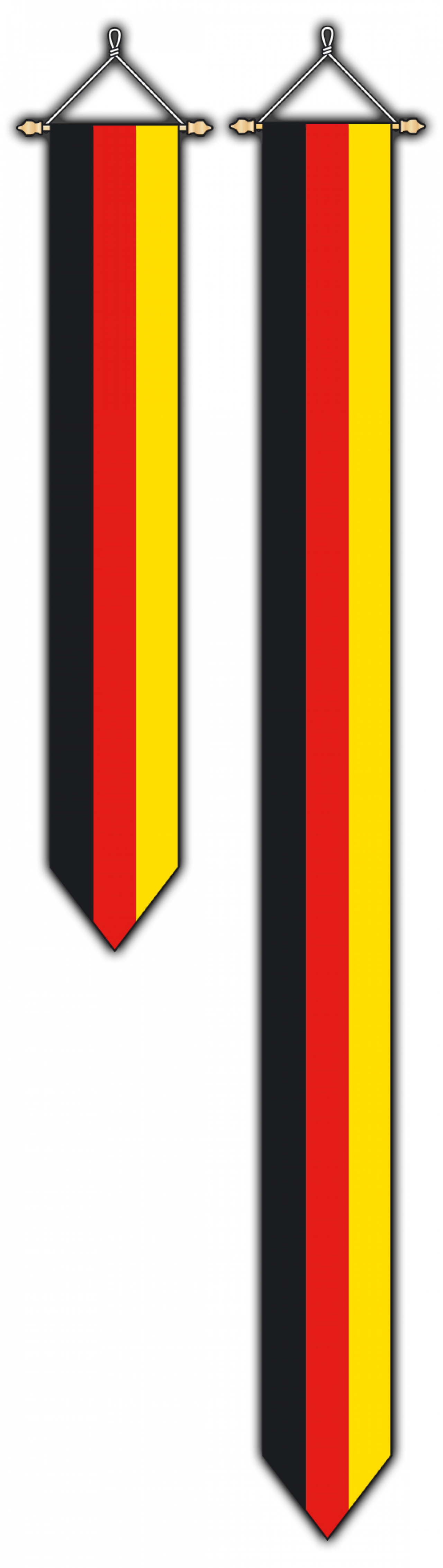 Duitsland wimpel (30x175cm) - Veluwse Vlaggen Industrie B.V.