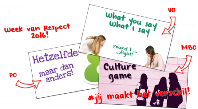 Donderdag 10 en vrijdag 11 november: Lessen over respect op verschillende basisscholen